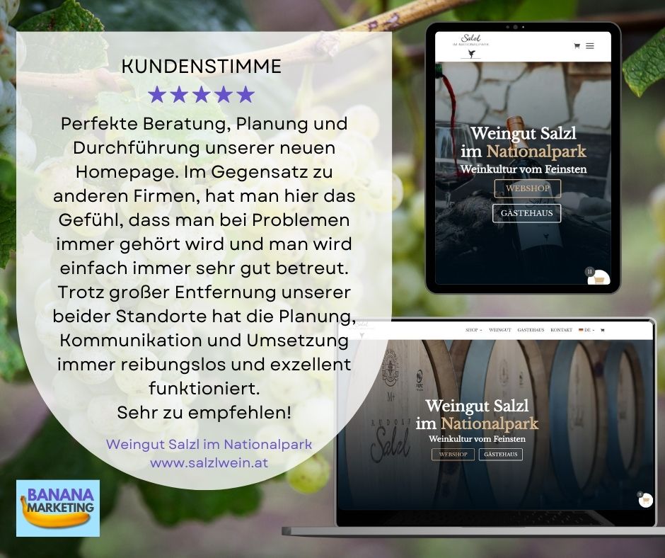 Kundenstimme zum Thema Website erstellen lassen für Florian Cisek von Banana Marketing