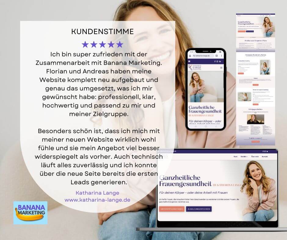 Eine von Florian Cisek erstellte Website geöffnet am Laptop, Smartphone und Tablet